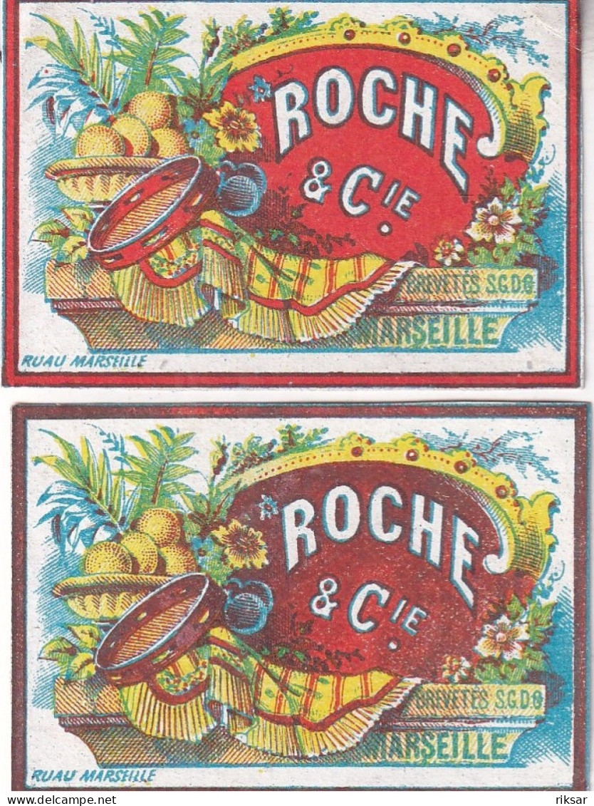 ETIQUETTE D ALLUMETTE(ROCHE) MARSEILLE(2 PIECES) - Matchbox Labels