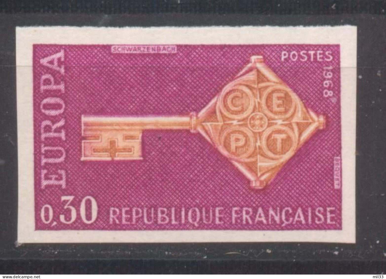 0,30 F Europa YT 1556 De 1968 Sans Trace Charnière - Sin Clasificación
