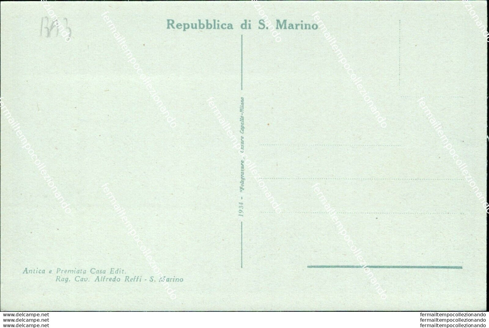 Ba3 Cartolina Repubblica Di San Marino Panorama  Della Citta' E Borgo Maggiore - San Marino