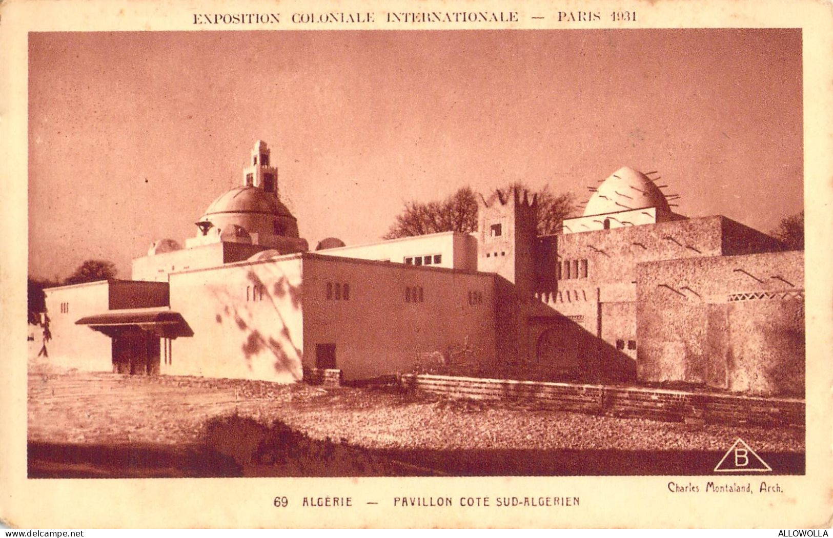 26978 "EXPOSITION COLONIALE INTERNATIONALE-PARIS 1931-ALGERIE-PAVILLON COTE SUD-ALGERIEN"VERA FOTO-CART.POST.  NON SPED. - Esposizioni