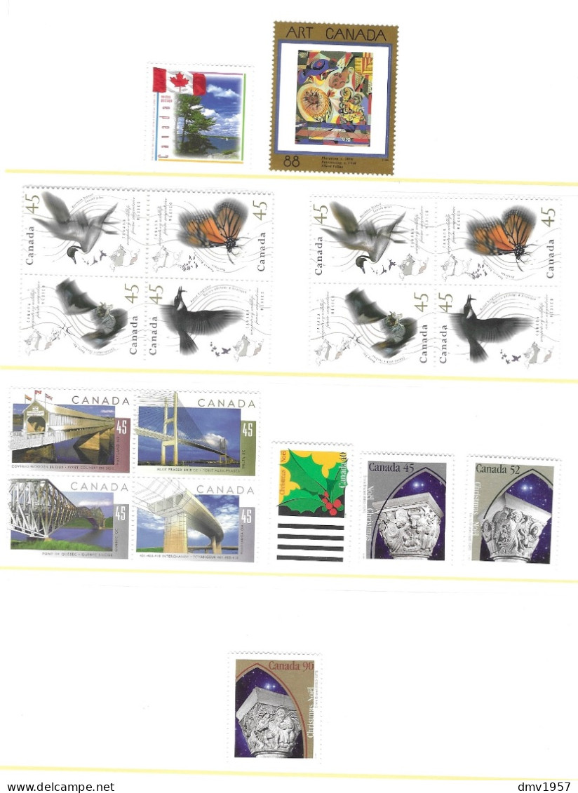 Canada 1995 MNH Selection (Includes Inscription Error Block Of 4 Birds - Nuevos