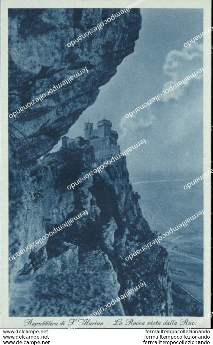 Ba5 Cartolina Repubblica Di San Marino La Rocca Vista Dalla Rupe - Saint-Marin