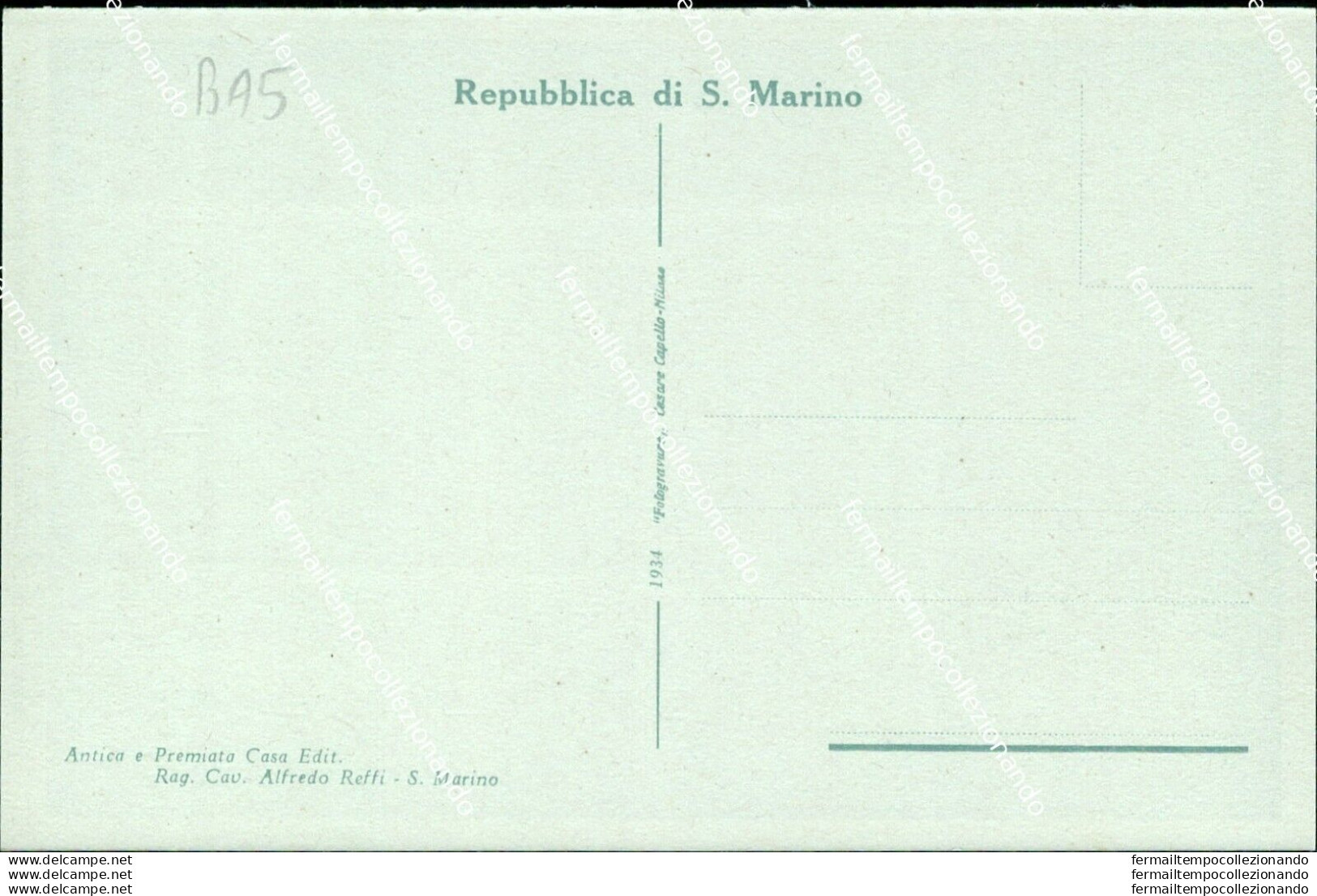 Ba5 Cartolina Repubblica Di San Marino La Rocca Vista Dalla Rupe - Saint-Marin