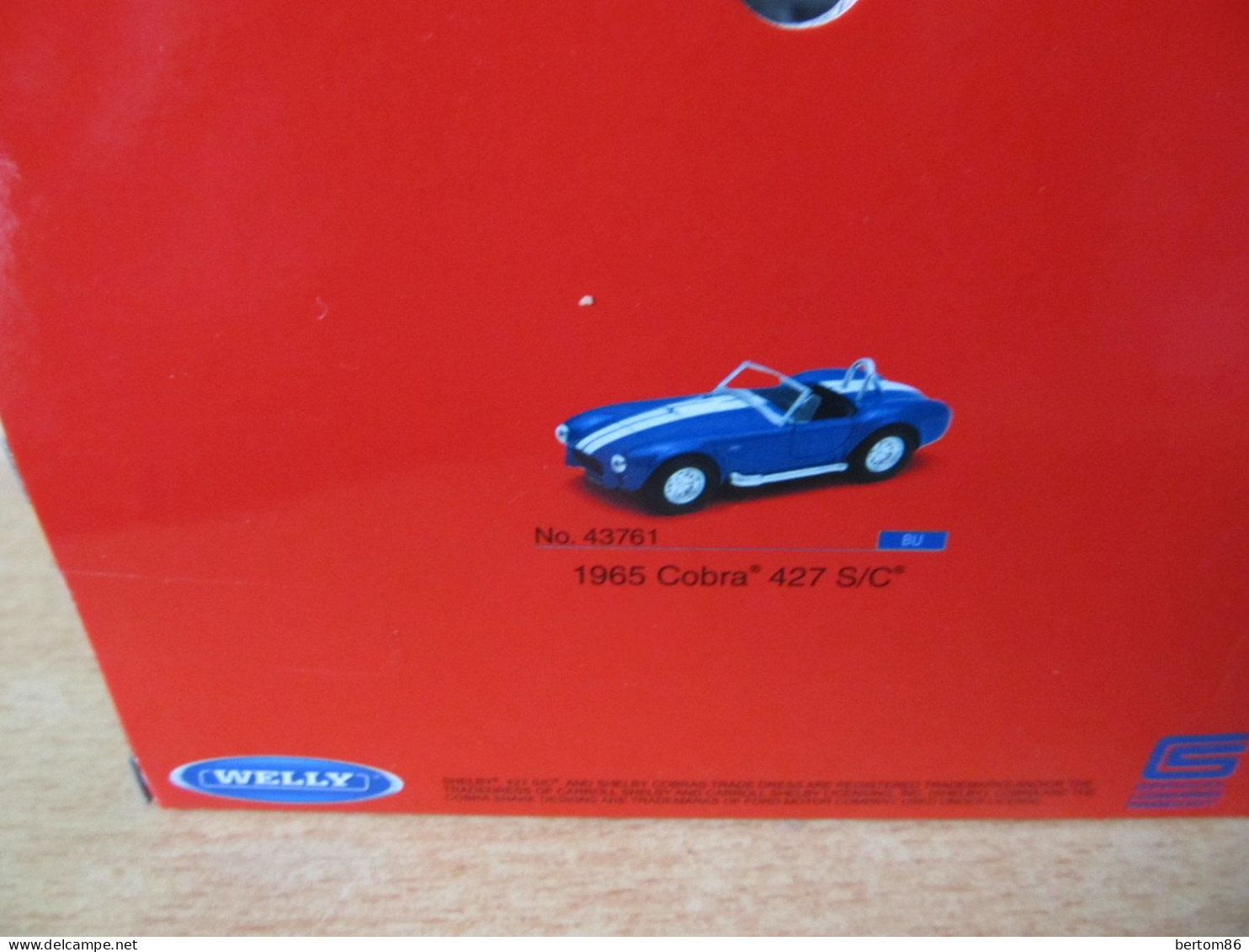 WELLY NEX  SHELBY 1965 COBRA  427- ETAT NEUF SOUS BLISTER. - Other & Unclassified