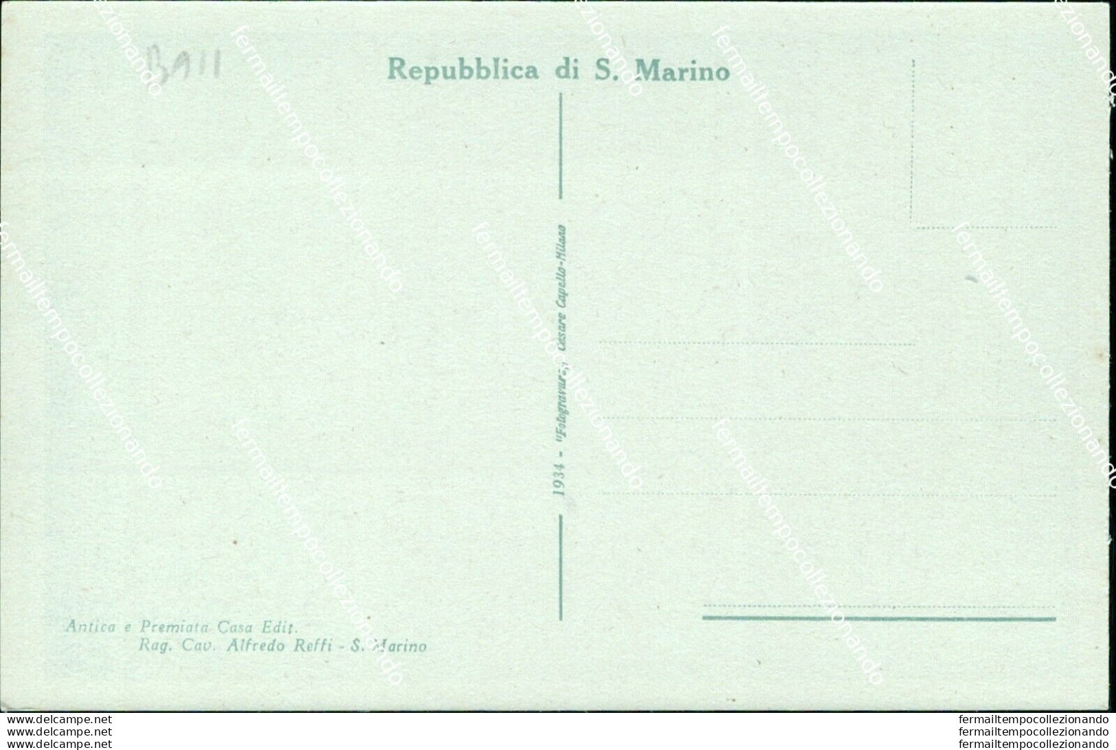 Ba11 Cartolina Repubblica Di San Marino Terza Torre - San Marino