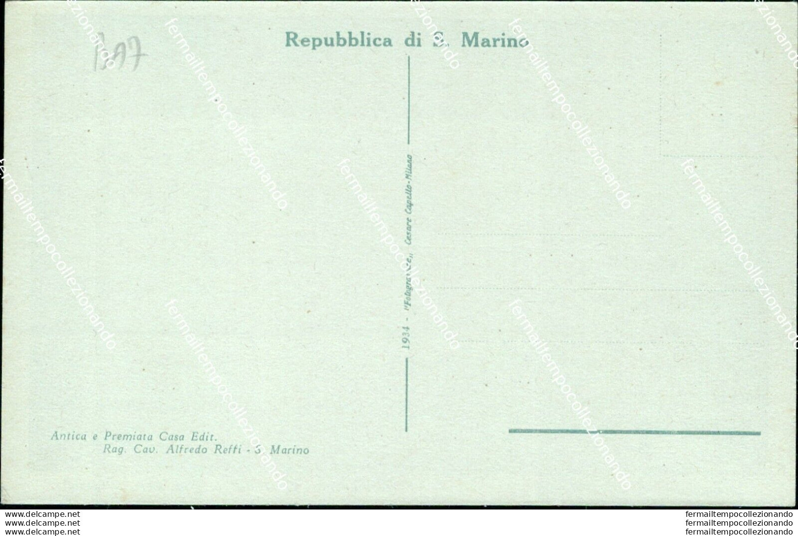 Ba7 Cartolina Repubblica Di San Marino Citta' Monumento Garibaldi E Via Xx Marzo - Saint-Marin