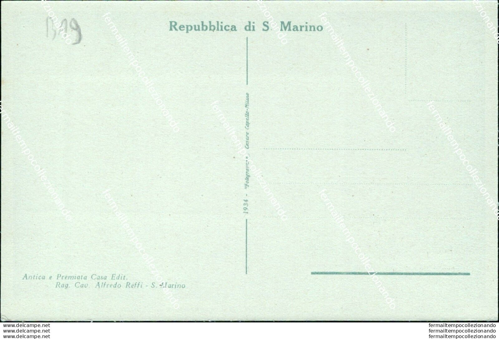 Ba9 Cartolina Repubblica Di San Marino Convento Dei Capuccini - Saint-Marin