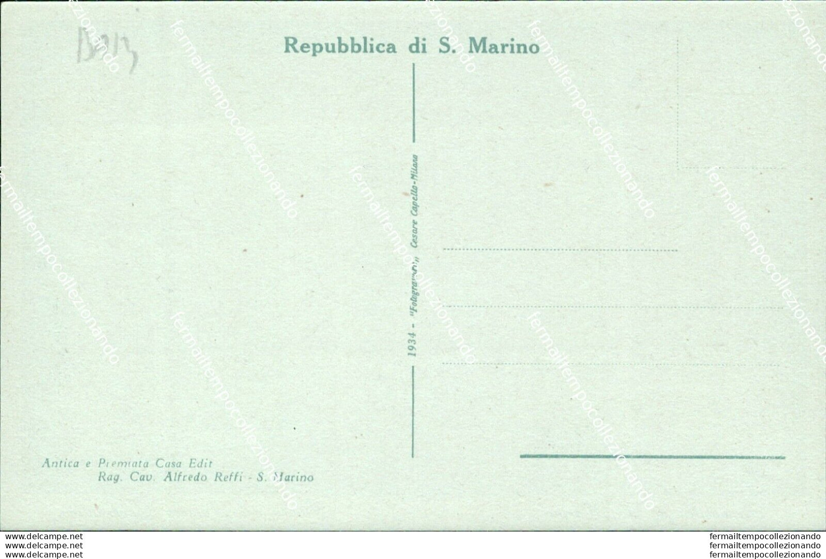 Ba13 Cartolina Repubblica Di San Marino Fianco Del Palazzo Governativo - San Marino