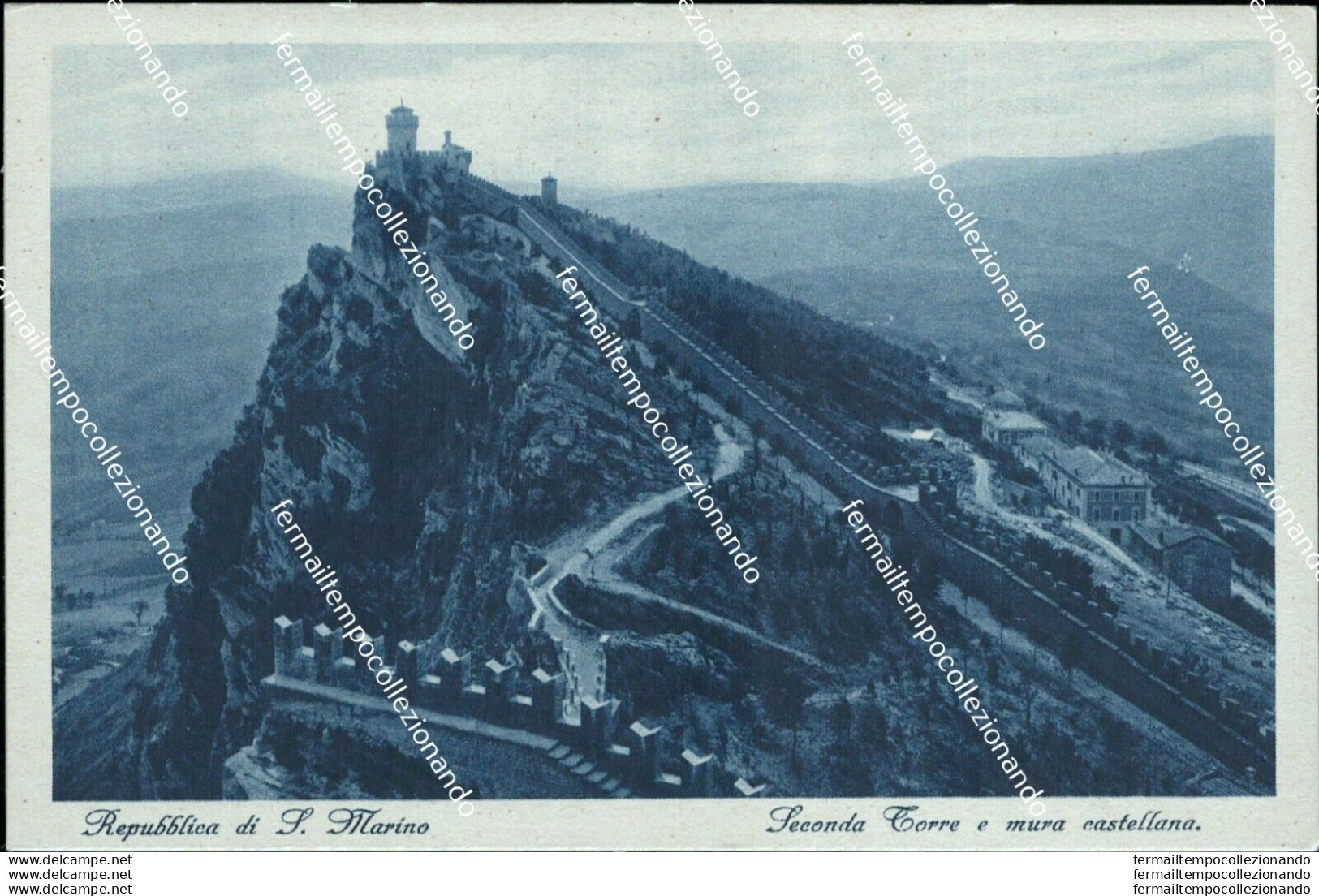 Ba19 Cartolina Repubblica Di San Marino Seconda Torre E Mura Castellana - Saint-Marin