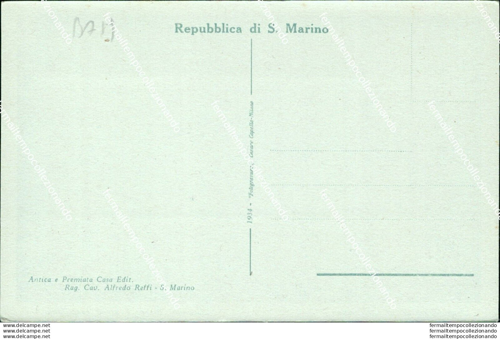 Ba19 Cartolina Repubblica Di San Marino Seconda Torre E Mura Castellana - San Marino