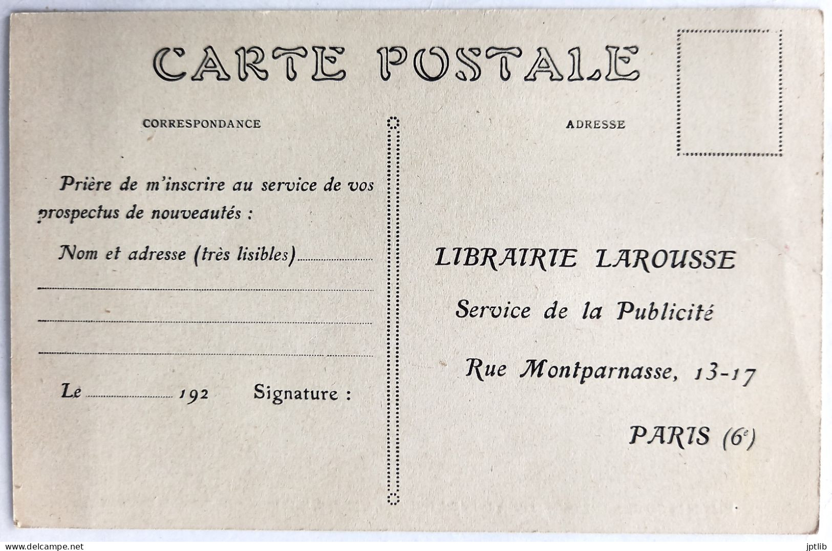 CPA Illustrateur / Ephemera / Publicité / Librairie Larousse / Bois De La Cambre - Le Lac. - Autres & Non Classés