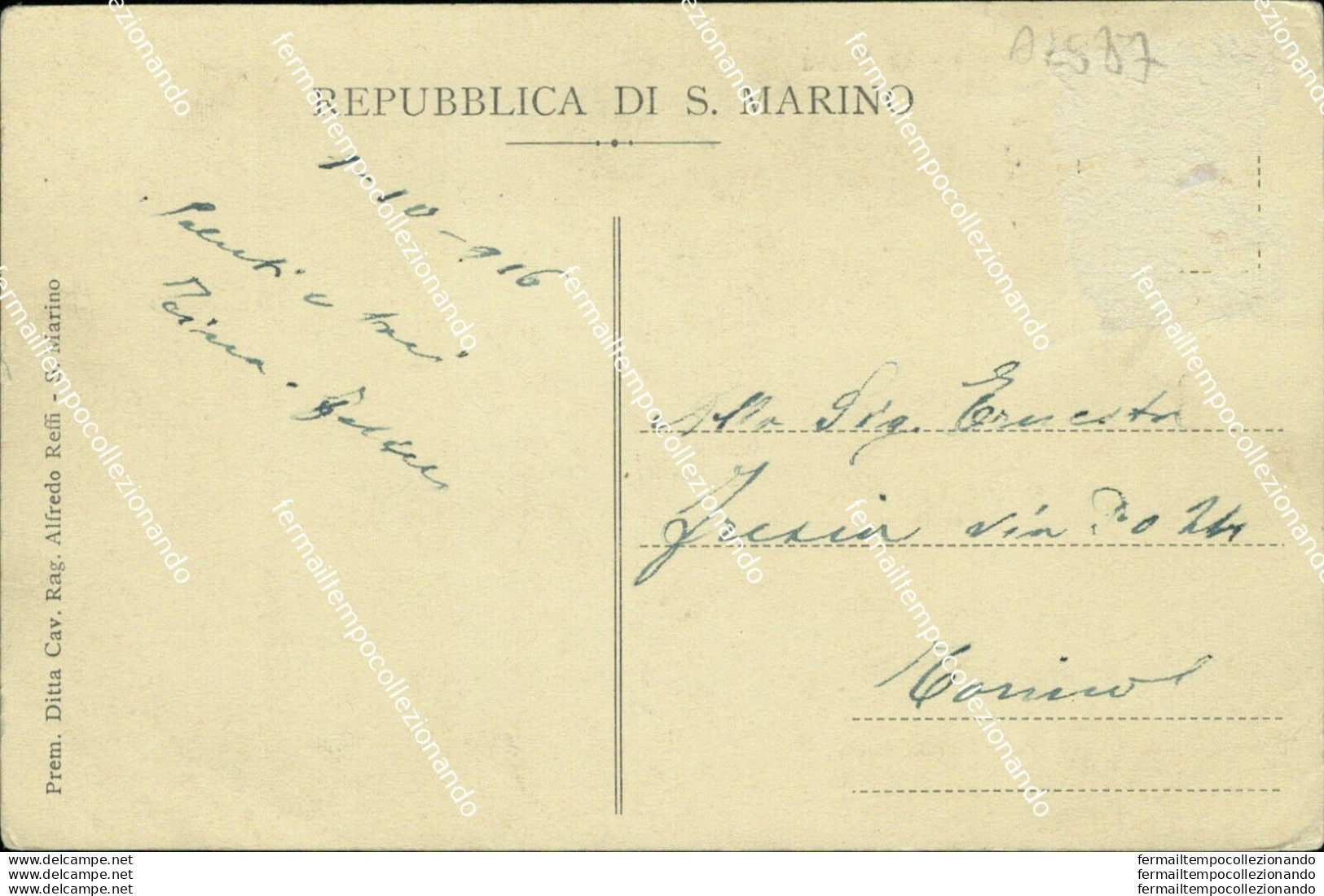 Ai587 Cartolina  Repubblica Di S.marino 1916 - San Marino