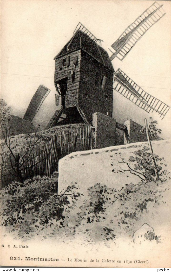N°2562 W -cpa Le Moulin De La Galette -Montmartre- - Windmühlen