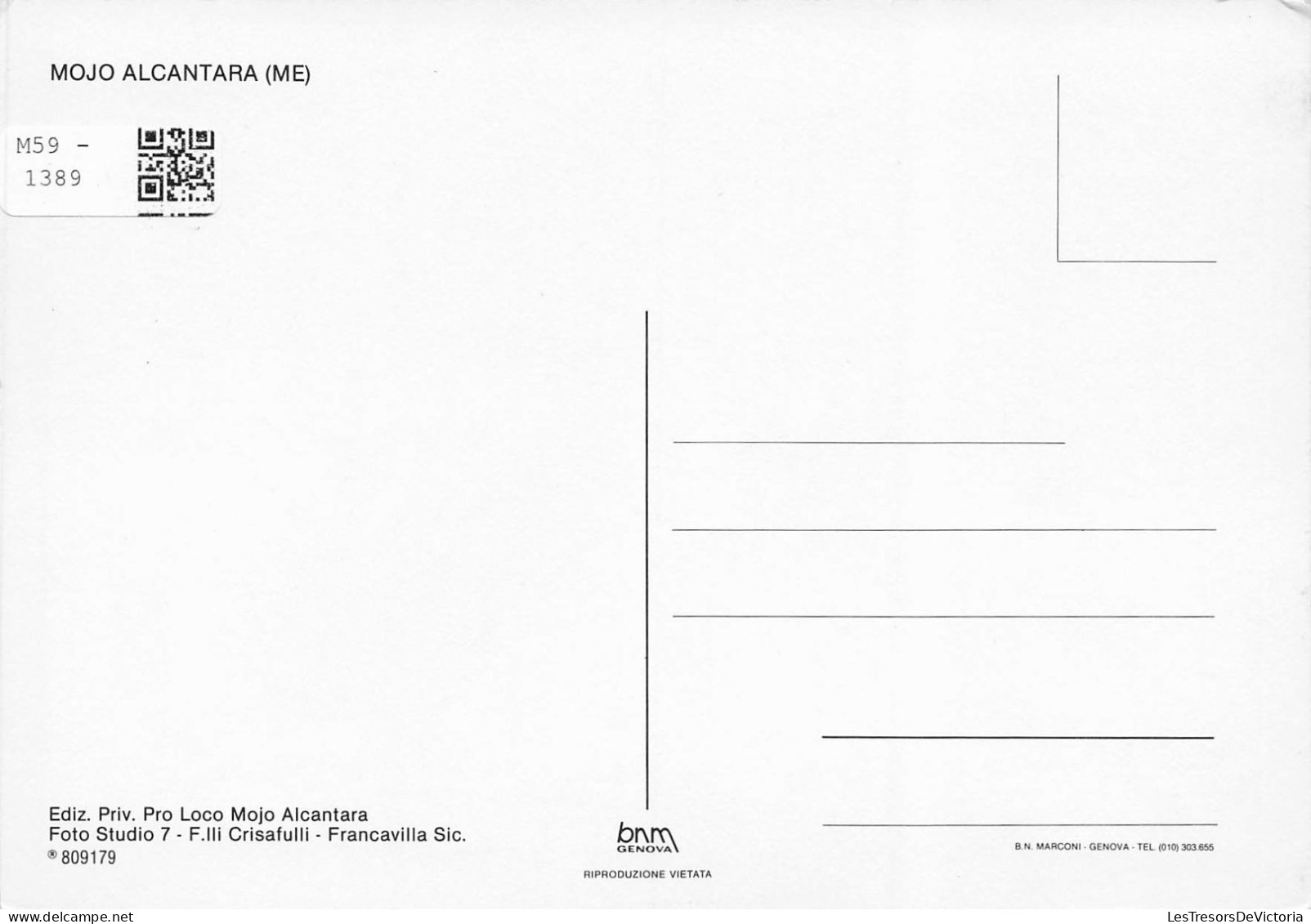 ITALIE - Messina - Mojo Alcantara - Carte Postale - Messina