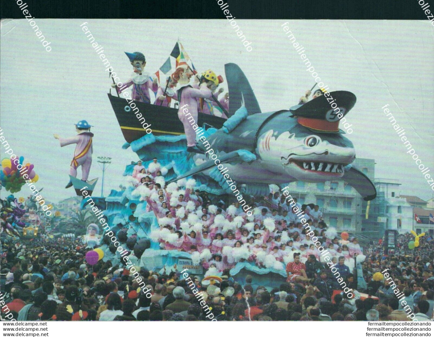 Bo553 Cartolina Carnevale Di Viareggio Europa Attenta Provincia Di Lucca - Lucca