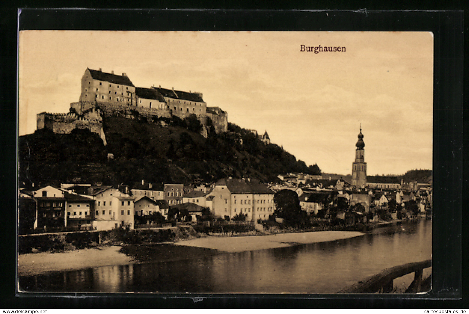 AK Burghausen, Ortsansicht über Die Salzach  - Autres & Non Classés