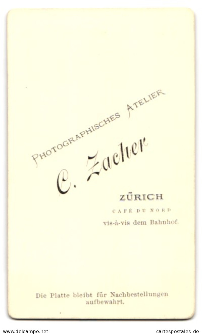 Fotografie C. Zacher, Zürich, Bürgerlicher Herr Mit Grauem Bart  - Anonieme Personen