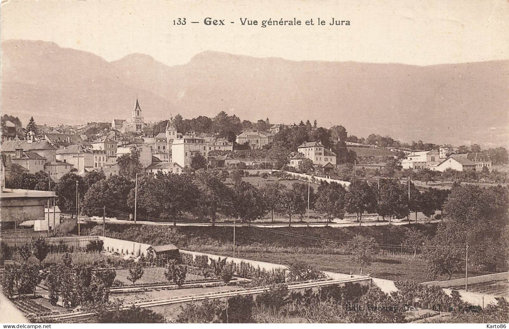 Gex * Vue Générale Sur La Commune Et Le Jura - Gex