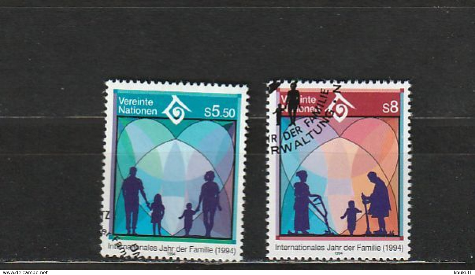 Nations Unies (Vienne) YT 180/1 Obl : Famille - 1994 - Gebraucht