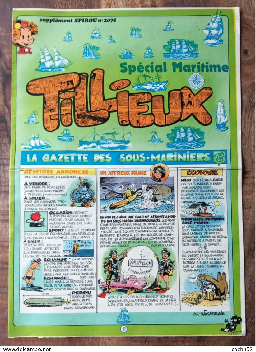 Spécial Maritime, Supplément Spirou N° 2074---Tillieux, 1978 - Spirou Magazine