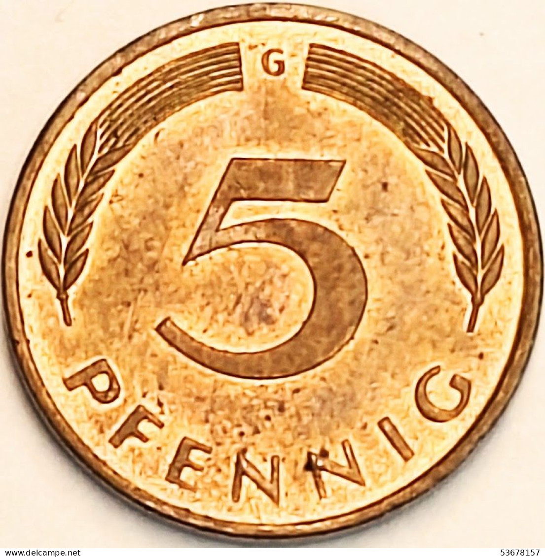 Germany Federal Republic - 5 Pfennig 1986 G, KM# 107 (#4609) - 5 Pfennig