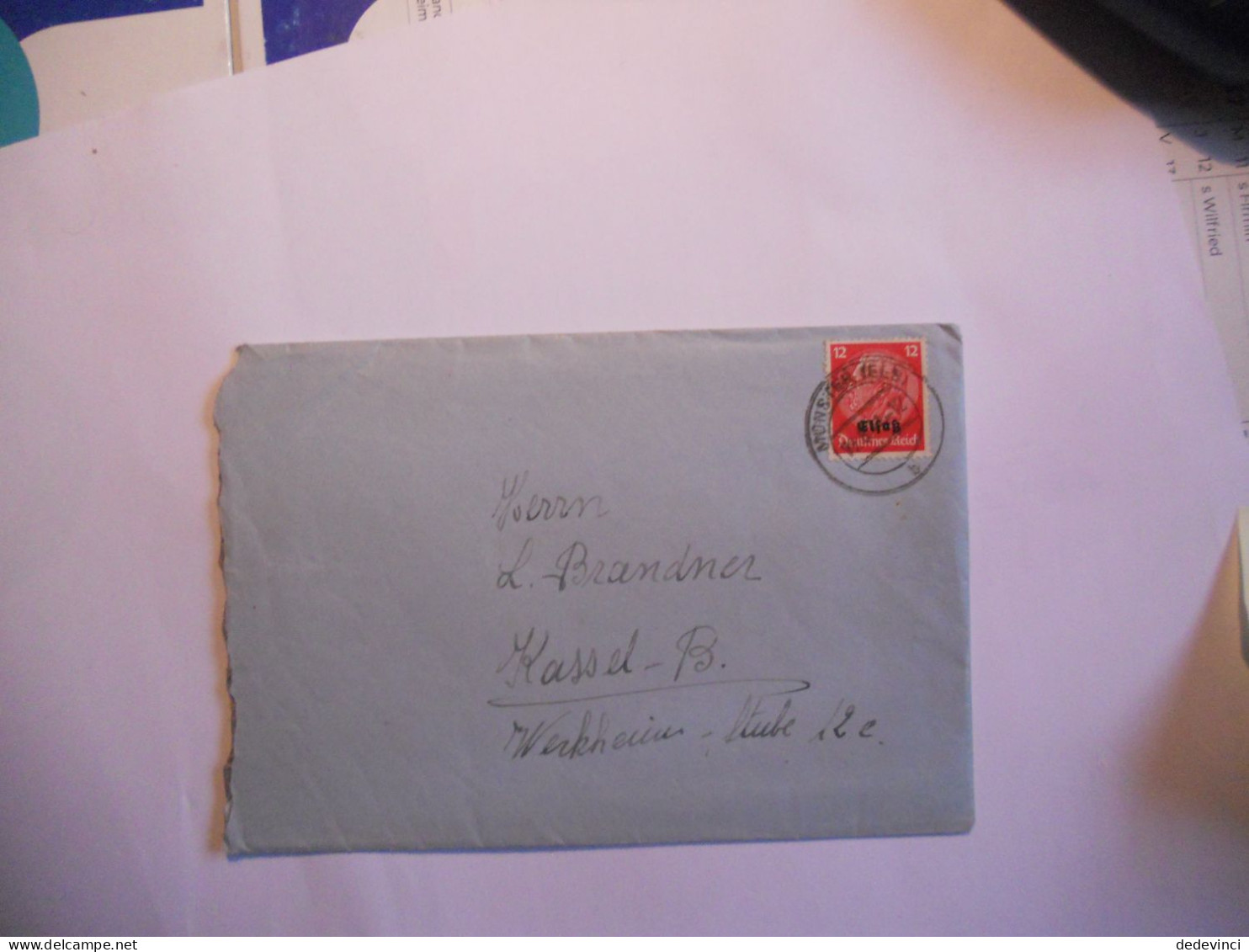 Munster : Hindenburg Surchargé Alsace - Lettres & Documents