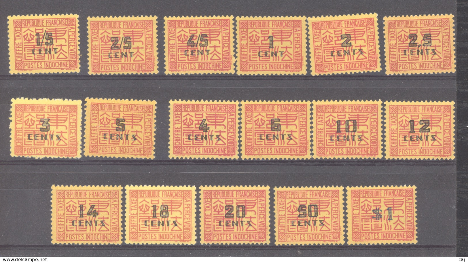 Indochine   -  Taxe  :  Yv  57-73  * - Timbres-taxe