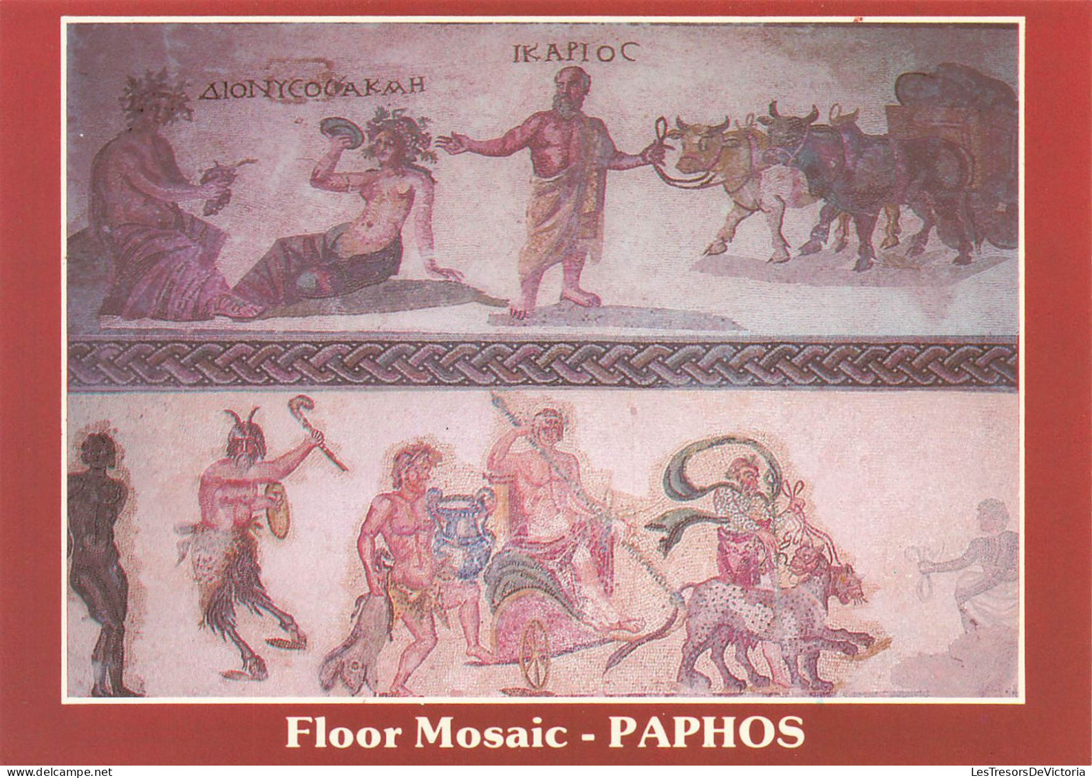 CHYPRE - Paphos - Floor Mosaic - Dionysus Akme And Ikarios - Colorisé - Carte Postale - Chipre