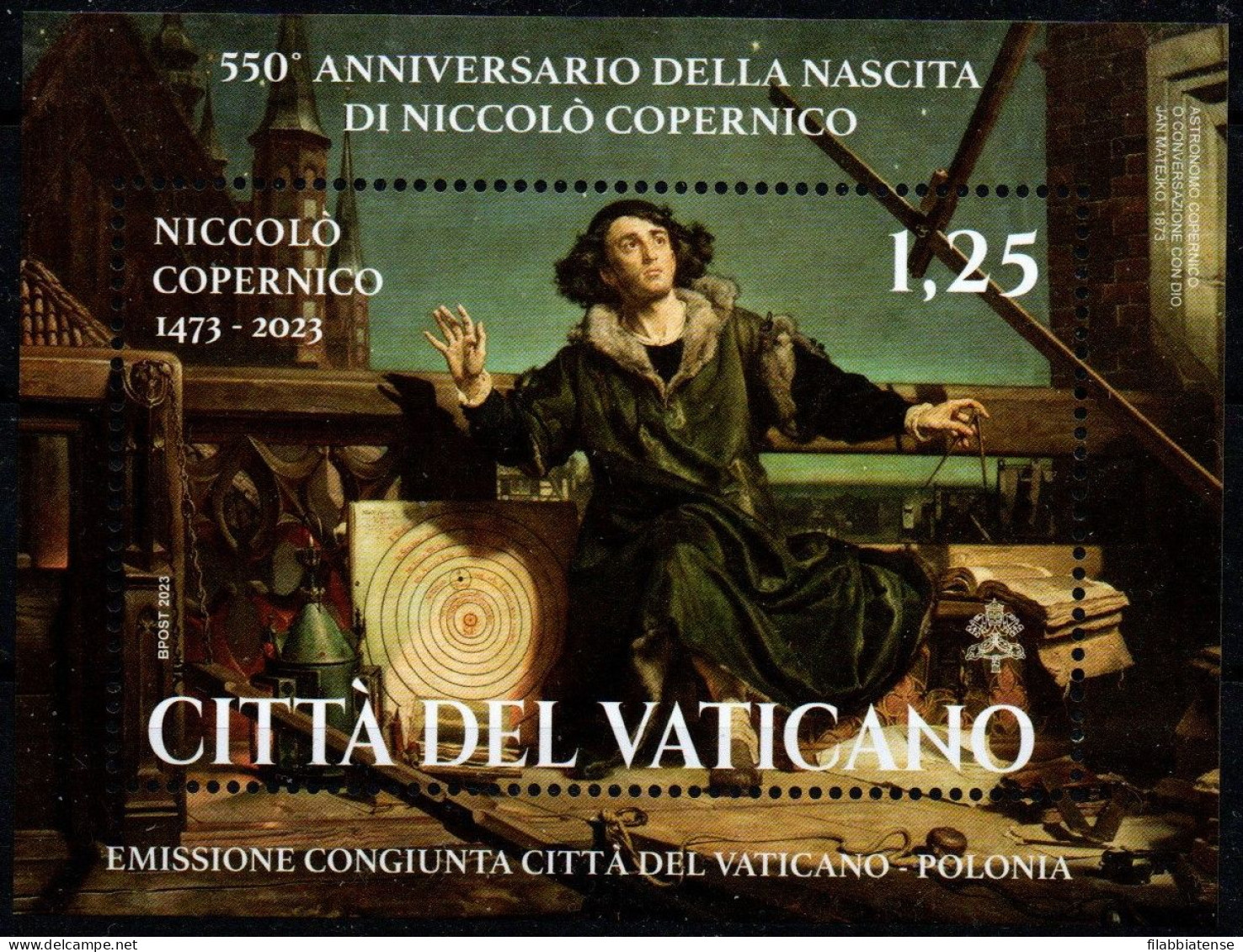 2023 - Vaticano BF 117 Niccolò Copernico   +++++++++ - Ongebruikt