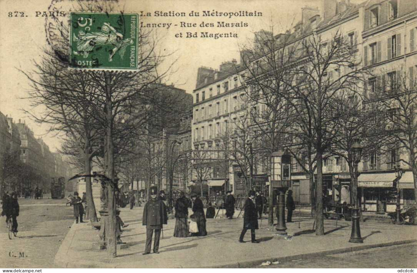 PARIS  Xe La Sration Du Métropolirain Lancry Rue Des Marais Et Bd Magenta RV - Arrondissement: 10