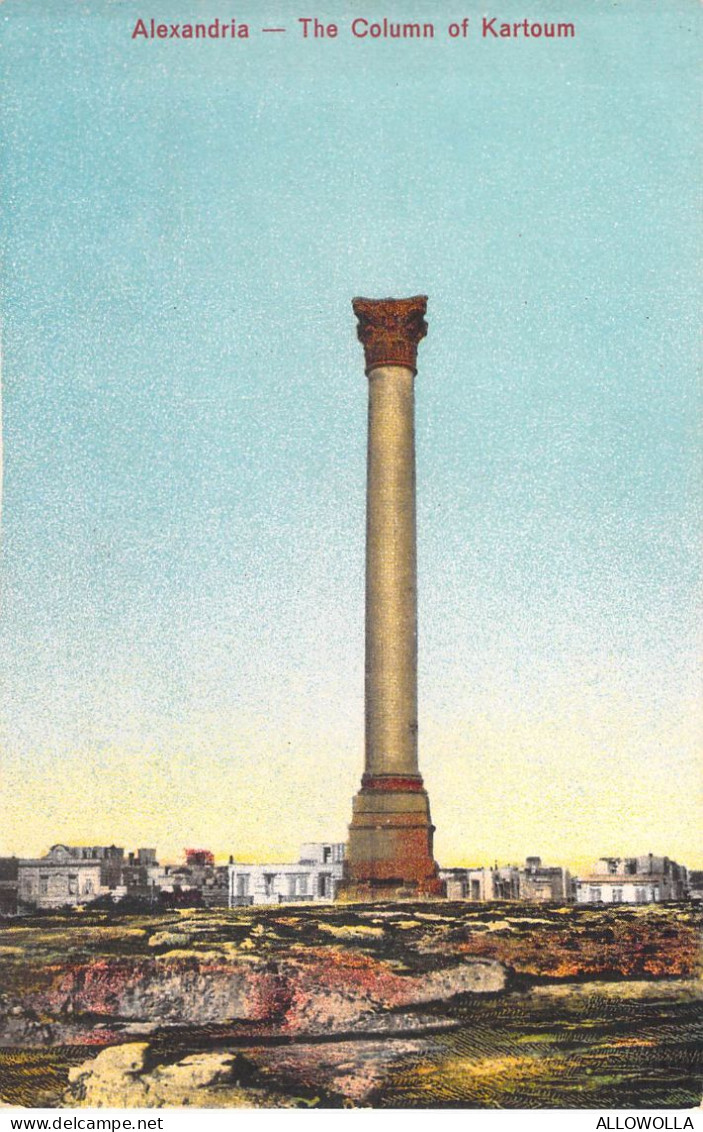 26981 " ALEXANDRIA-THE COLUMN OF KARTOUM " -VERA FOTO-CART.POST.  NON SPED. - Alexandrie