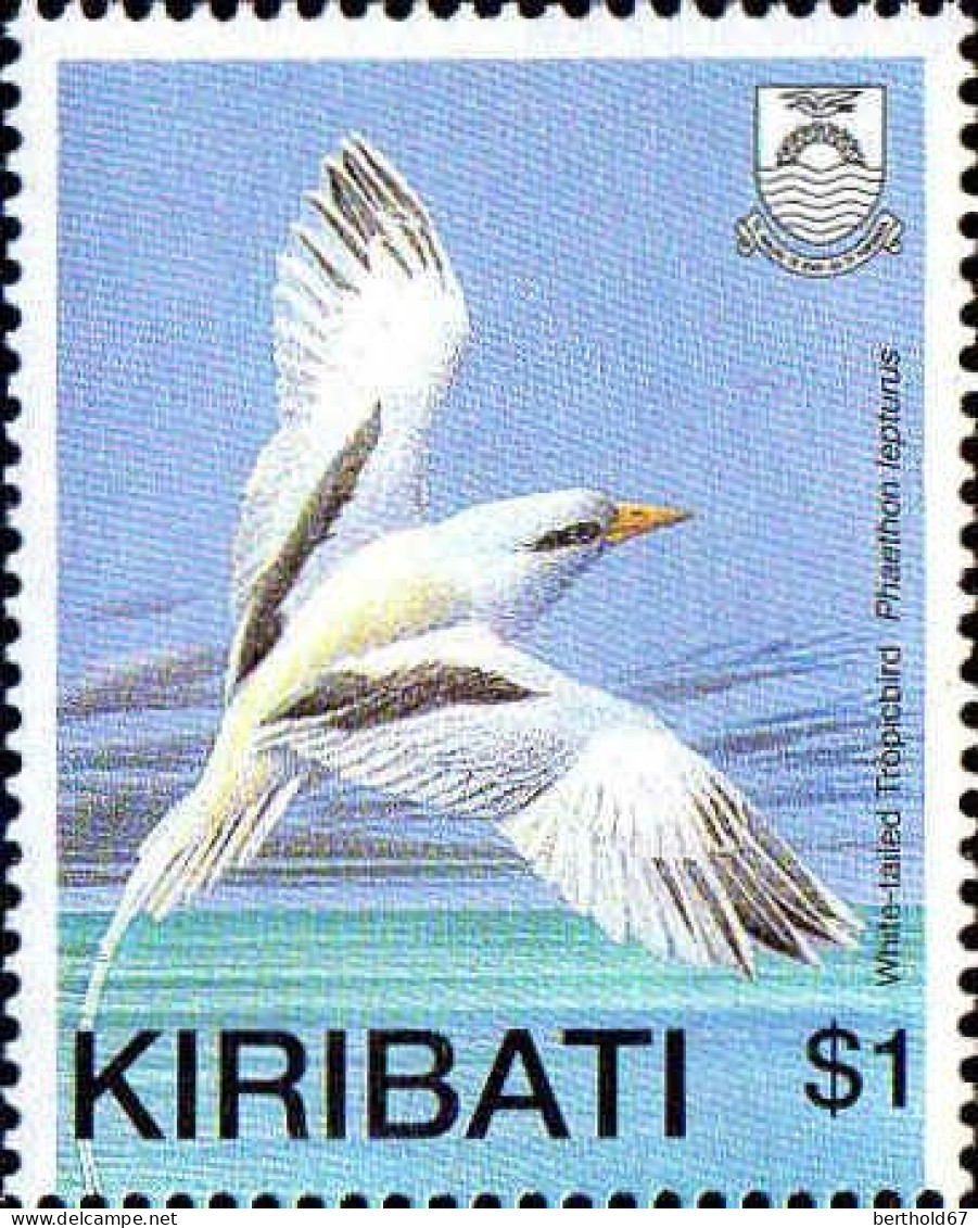 Kiribati Poste N** Yv:195/198 Oiseaux & Leurs Jeunes - Kiribati (1979-...)