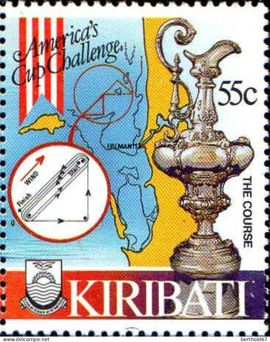 Kiribati Poste N** Yv:163/165 Coupe De L'America - Kiribati (1979-...)