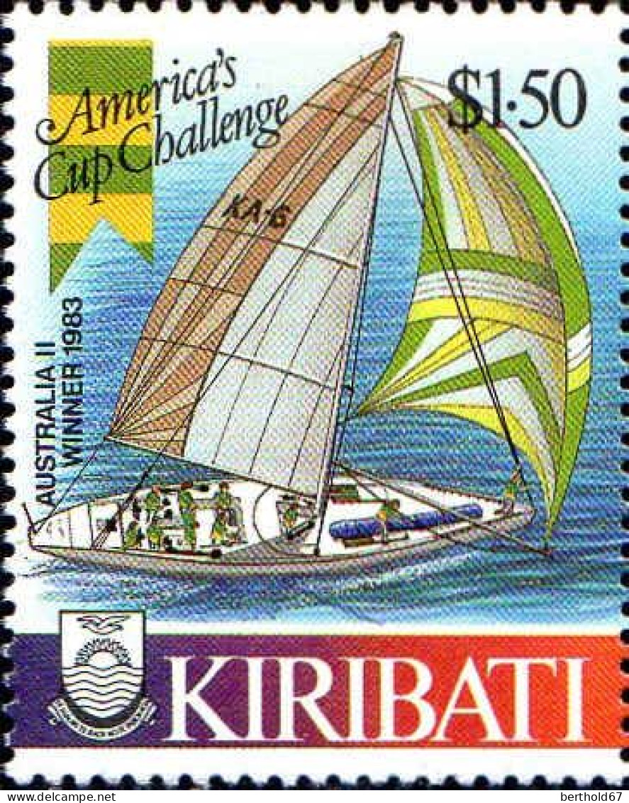 Kiribati Poste N** Yv:163/165 Coupe De L'America - Kiribati (1979-...)