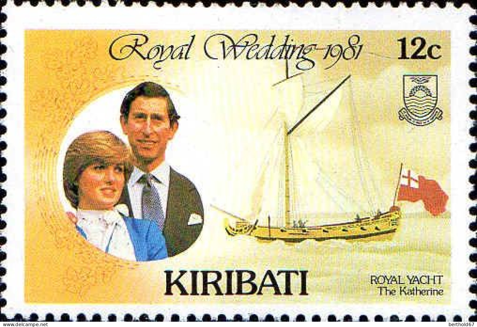 Kiribati Poste N** Yv: 50/55 Mariage Princier Prince Charles & Lady Diana (54 Dent Courte) - Kiribati (1979-...)