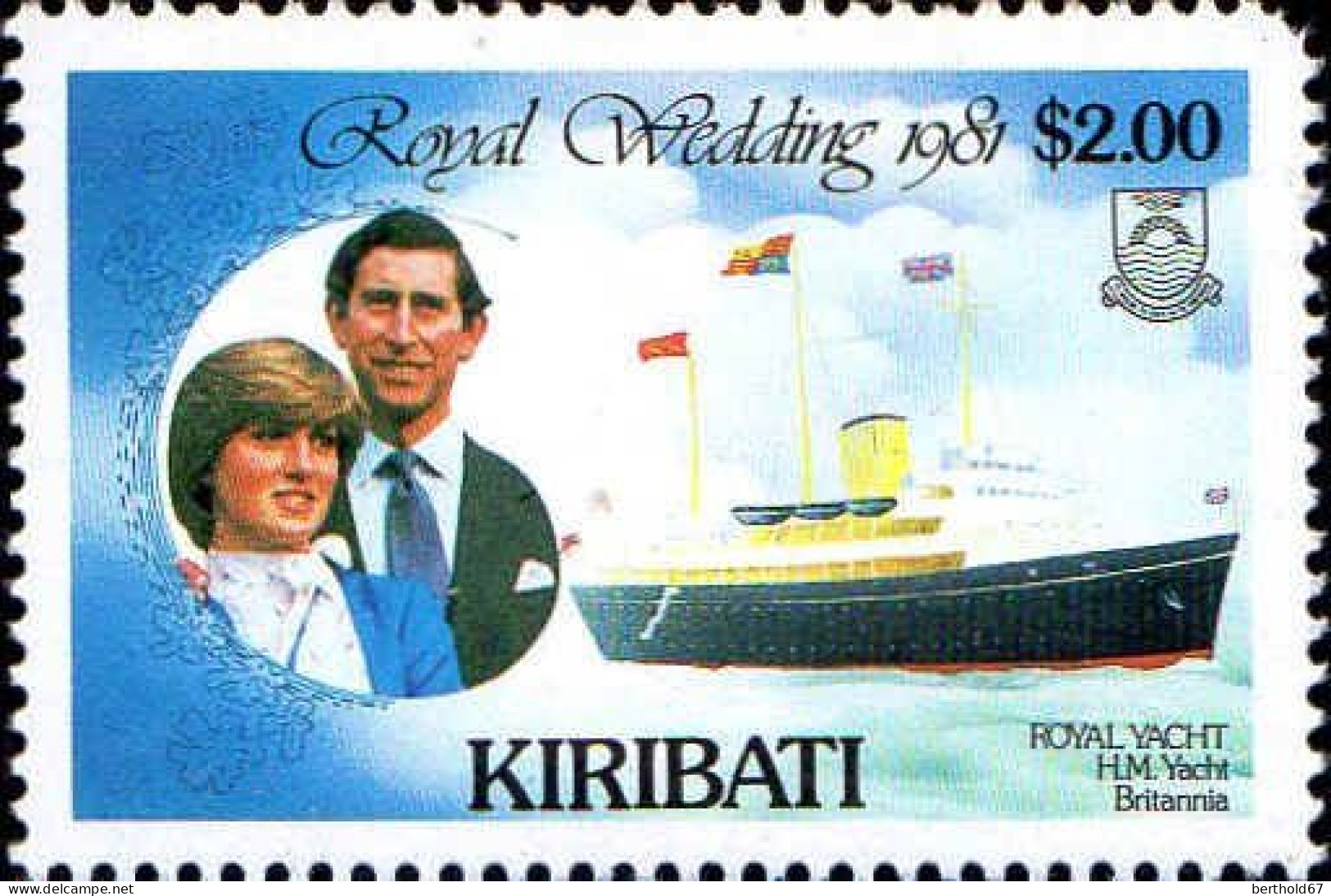 Kiribati Poste N** Yv: 50/55 Mariage Princier Prince Charles & Lady Diana (54 Dent Courte) - Kiribati (1979-...)