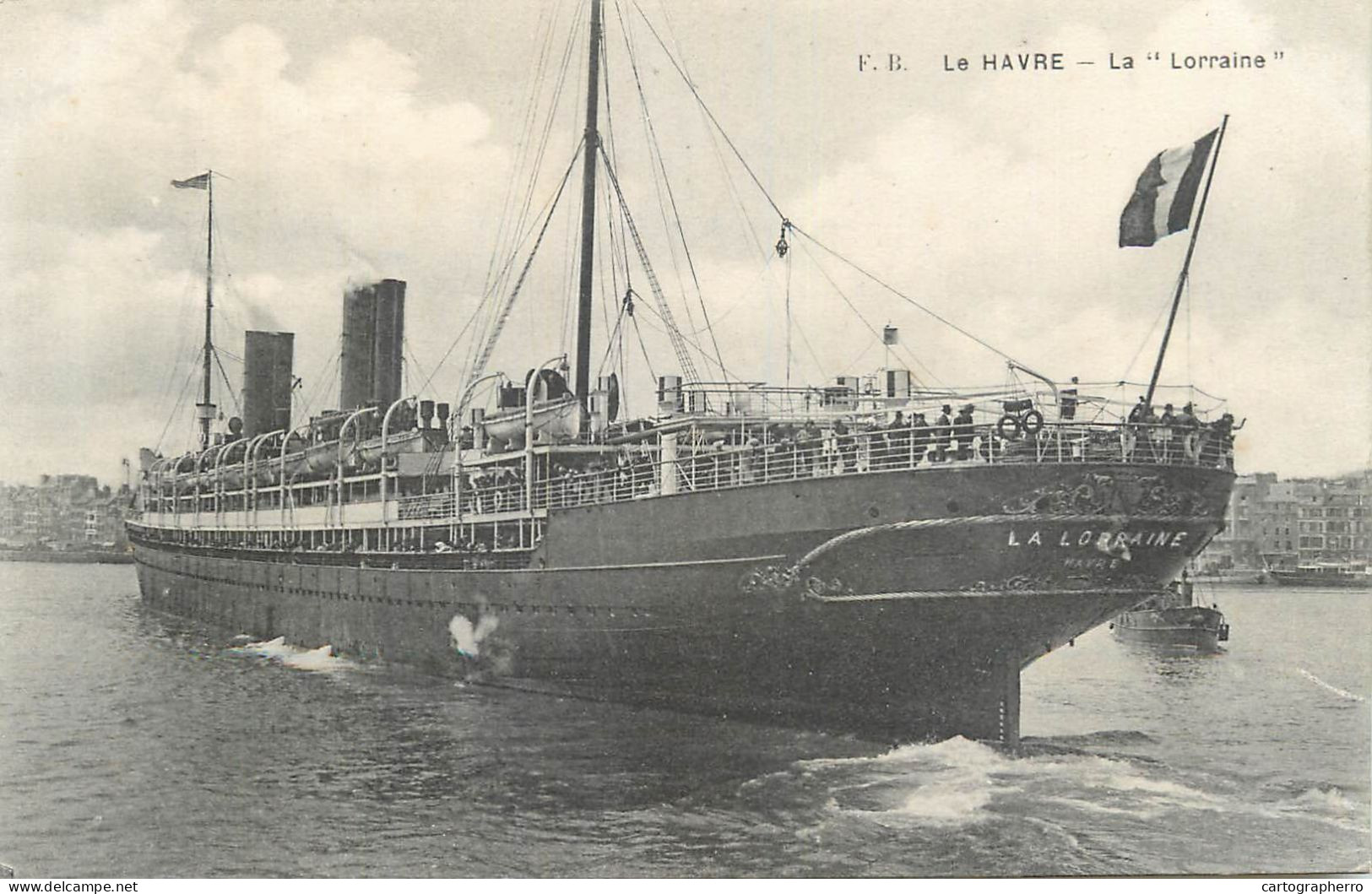 LE HAVRE LE TRANSATLANTIQUE LA LORRAINE - Harbour