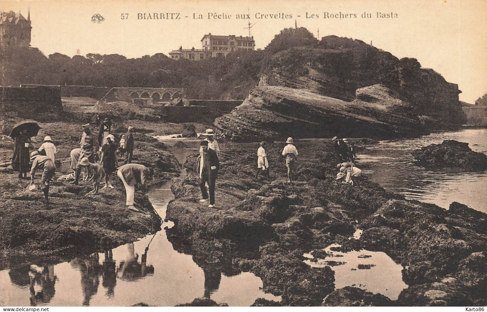 Biarritz * La Pêche Aux Crevettes * Les Rochers Du Basta * Pêcheurs à Pied - Biarritz