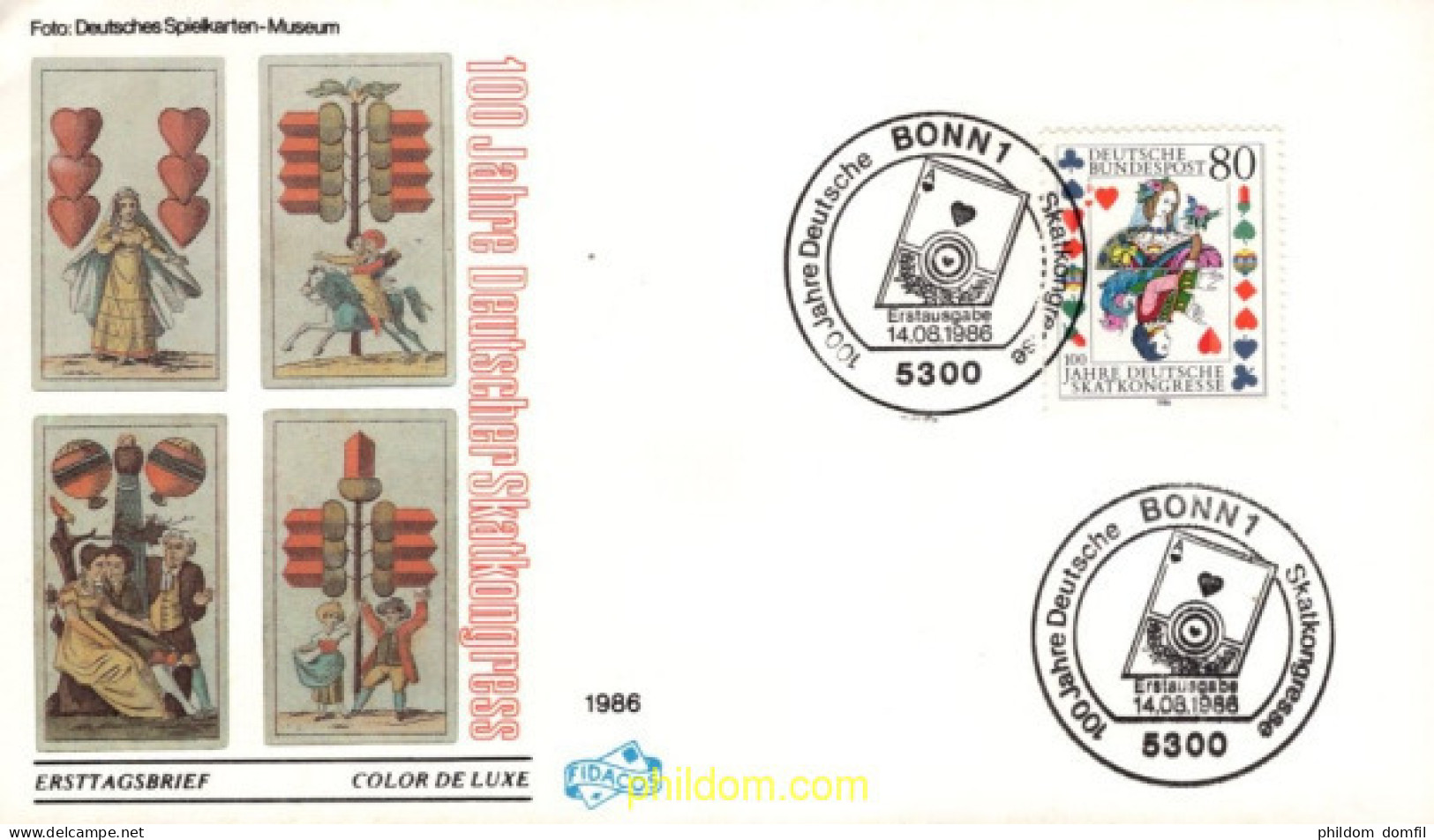 730881 MNH ALEMANIA FEDERAL 1986 CENTENARIO DE LA ASOCIACION DE JUGADORES DE SKAT - Unused Stamps