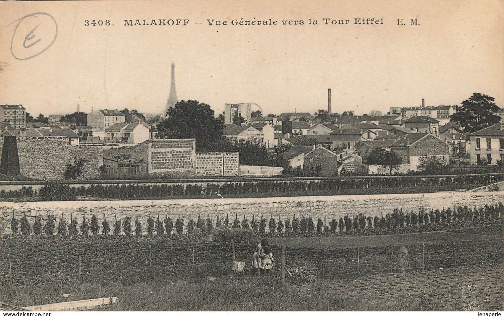 D9551 Malakoff Vue Générale Vers La Tour Eiffel - Malakoff