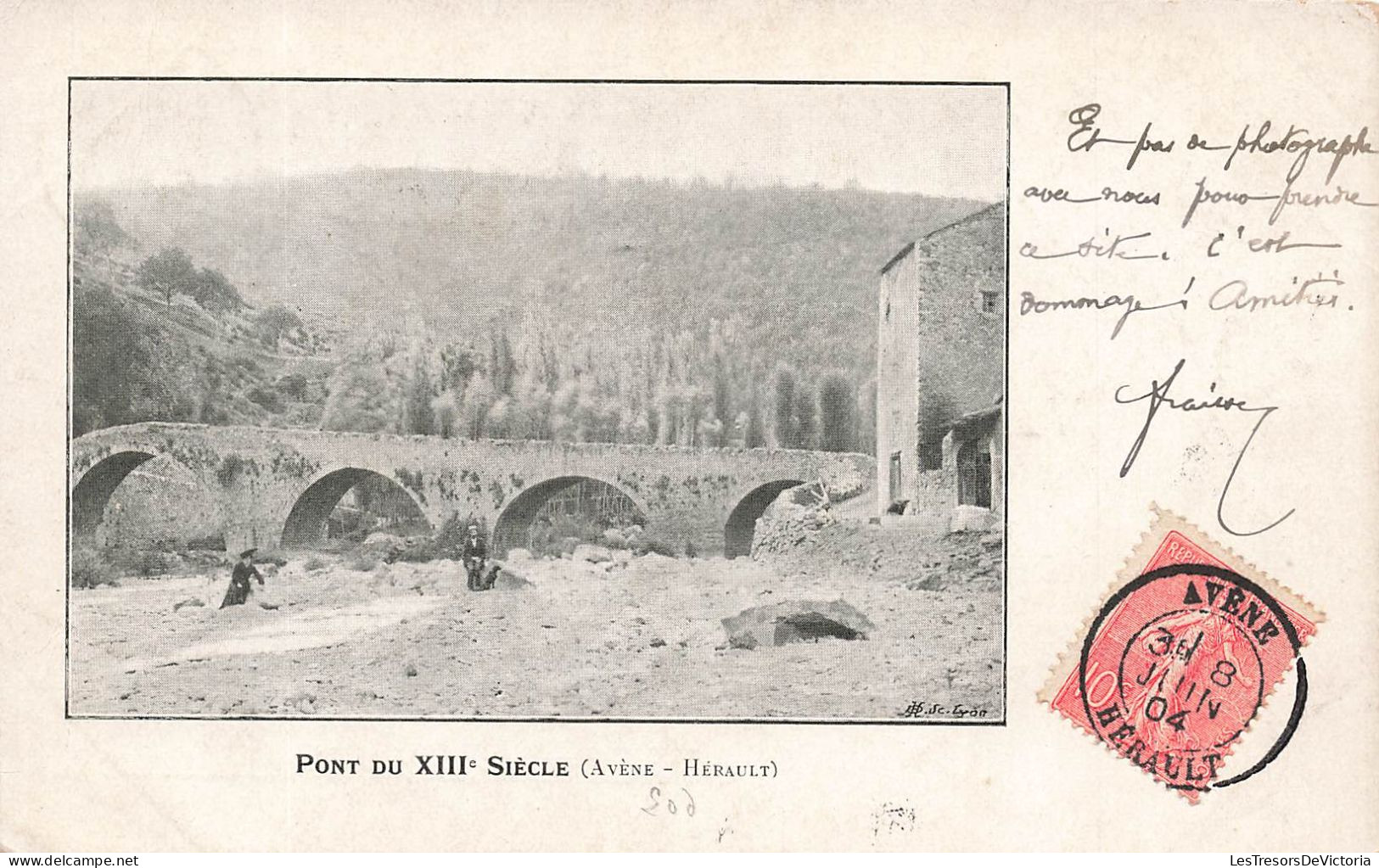 FRANCE - Vue Sur Le Pont Du XIIIe - Avène - Hérault - Animé - Vue Générale - Carte Postale Ancienne - Autres & Non Classés
