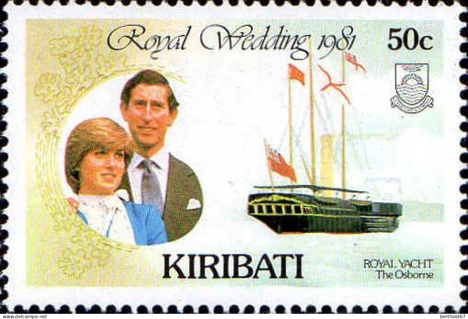 Kiribati Poste N** Yv: 50/55 Mariage Princier Prince Charles & Lady Diana (54 Dent Courte) - Andere & Zonder Classificatie