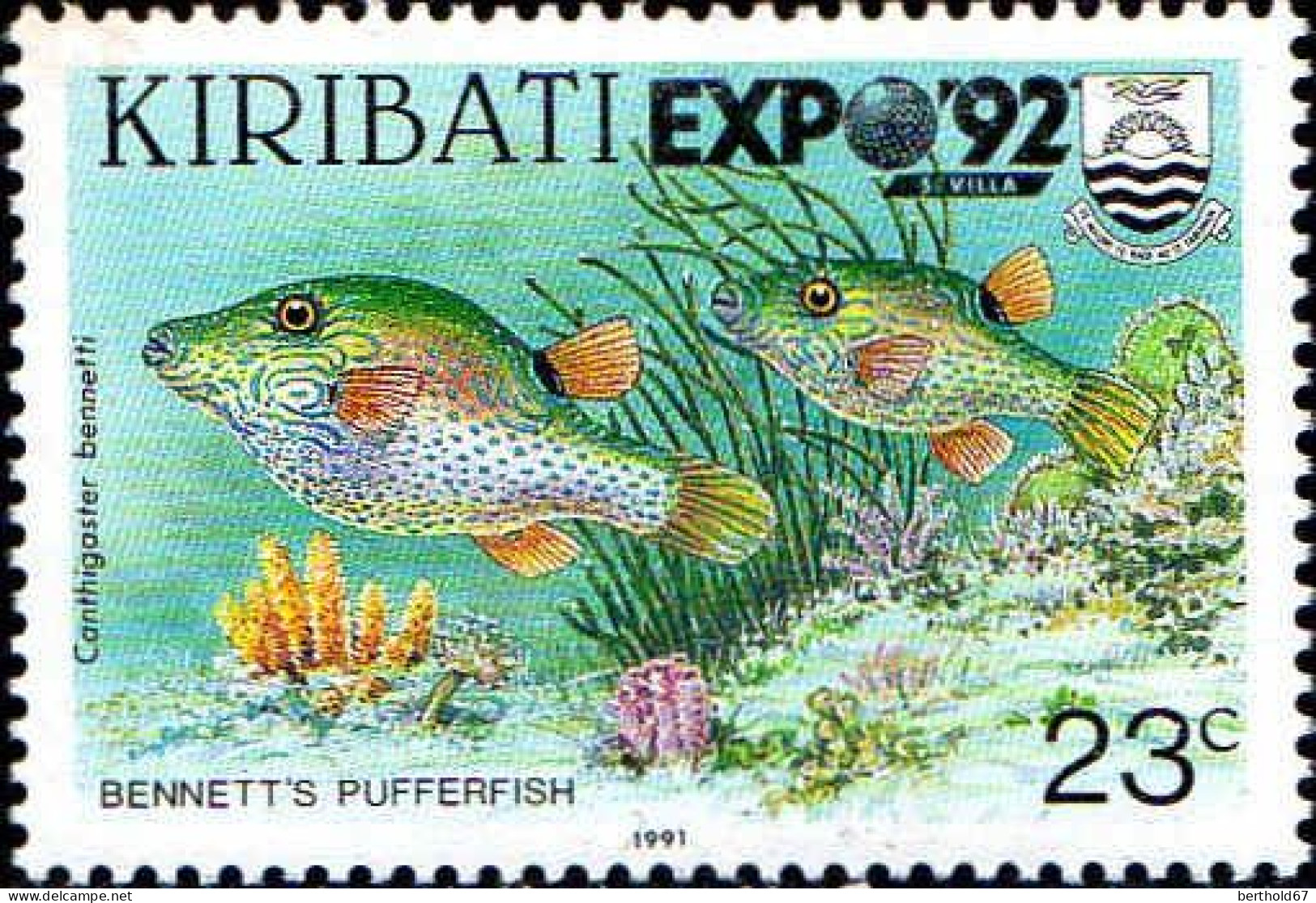 Kiribati Poste N** Yv:258/261 Exposition Universelle Seville Expo'92 - 1992 – Sevilla (Spain)