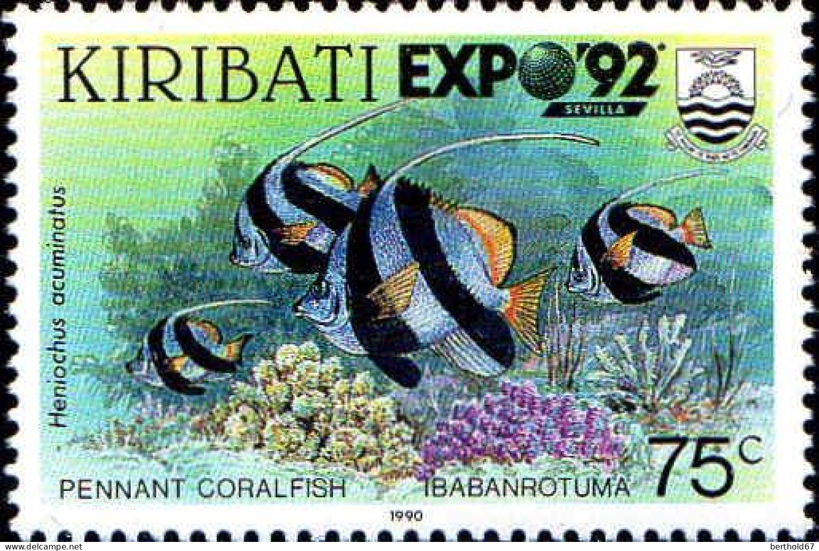 Kiribati Poste N** Yv:258/261 Exposition Universelle Seville Expo'92 - 1992 – Séville (Espagne)