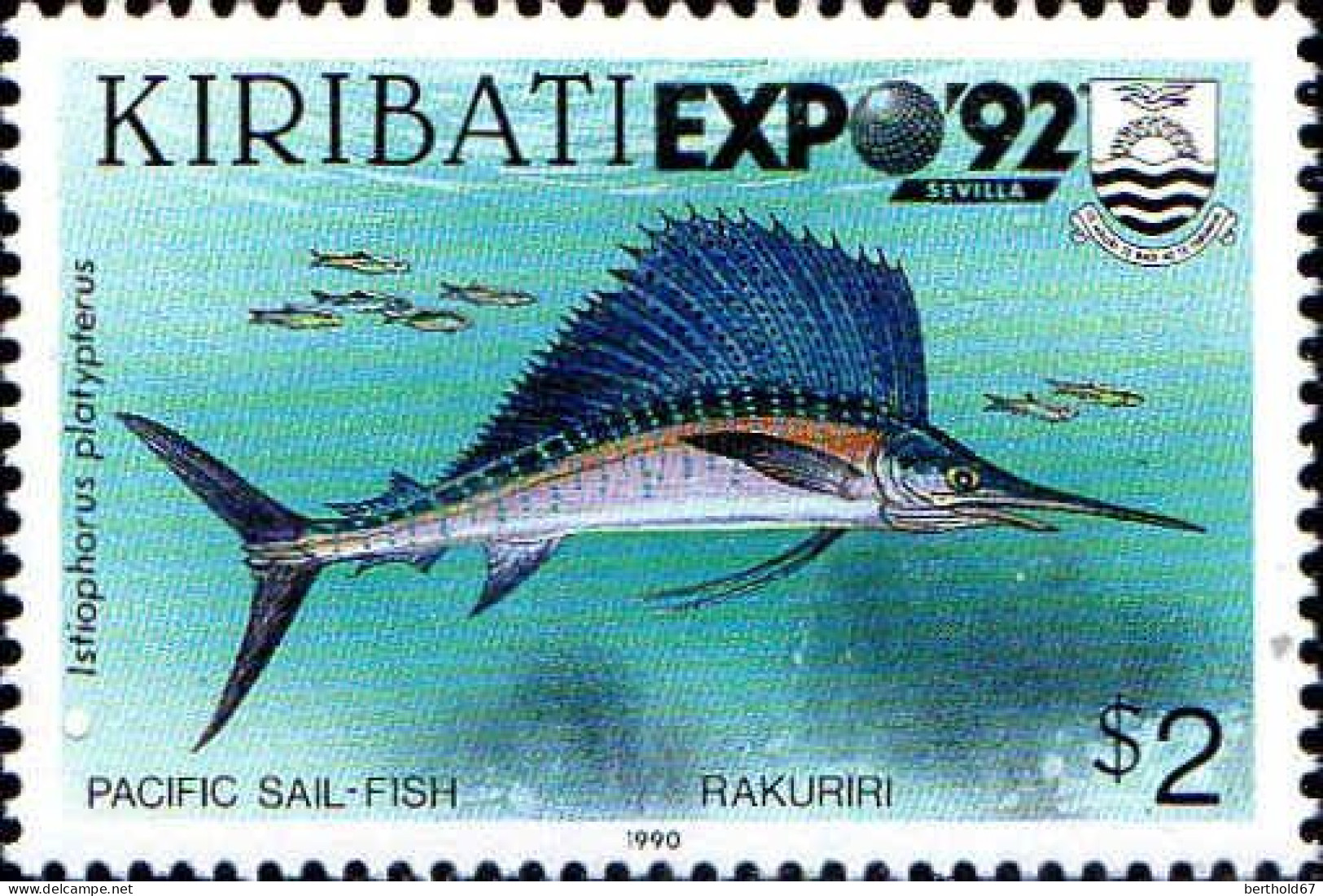 Kiribati Poste N** Yv:258/261 Exposition Universelle Seville Expo'92 - 1992 – Sevilla (Spanje)