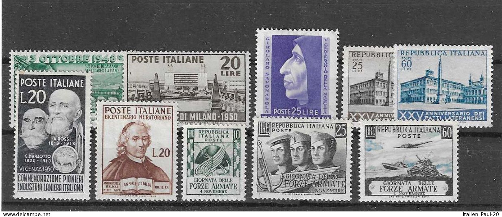 Italien - Selt./postfr. Ausgaben Aus 1949/54 - Aus Michel 761 Und 907! - 1946-60: Mint/hinged