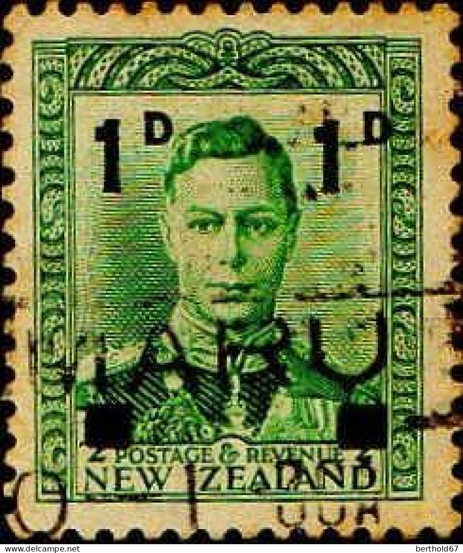 Nle Zelande Poste Obl Yv: 260 Mi:268 George VI (Belle Obl.mécanique) - Gebruikt