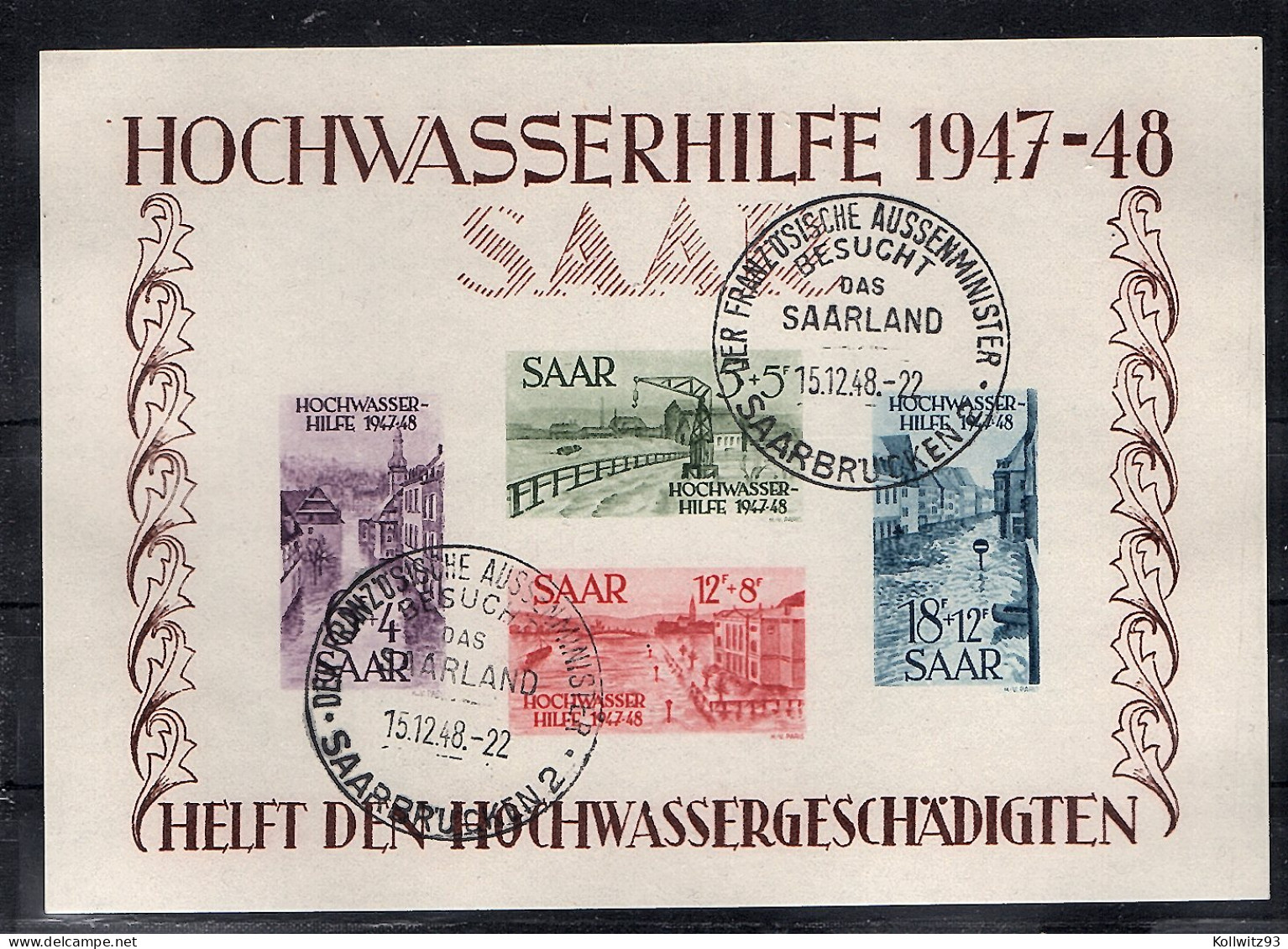 Saarland 1948, Mi.-Nr. Block 1 + 2 Gestempelt, FA. GeigleBPP. - Other & Unclassified