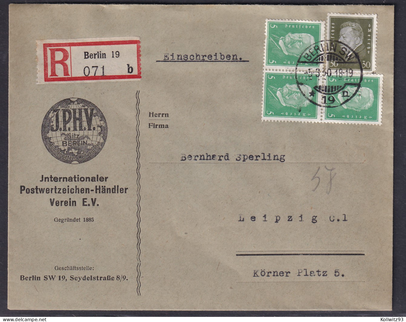 DR., Reklame-Brief, I.P.H.V Berlin - Sonstige & Ohne Zuordnung