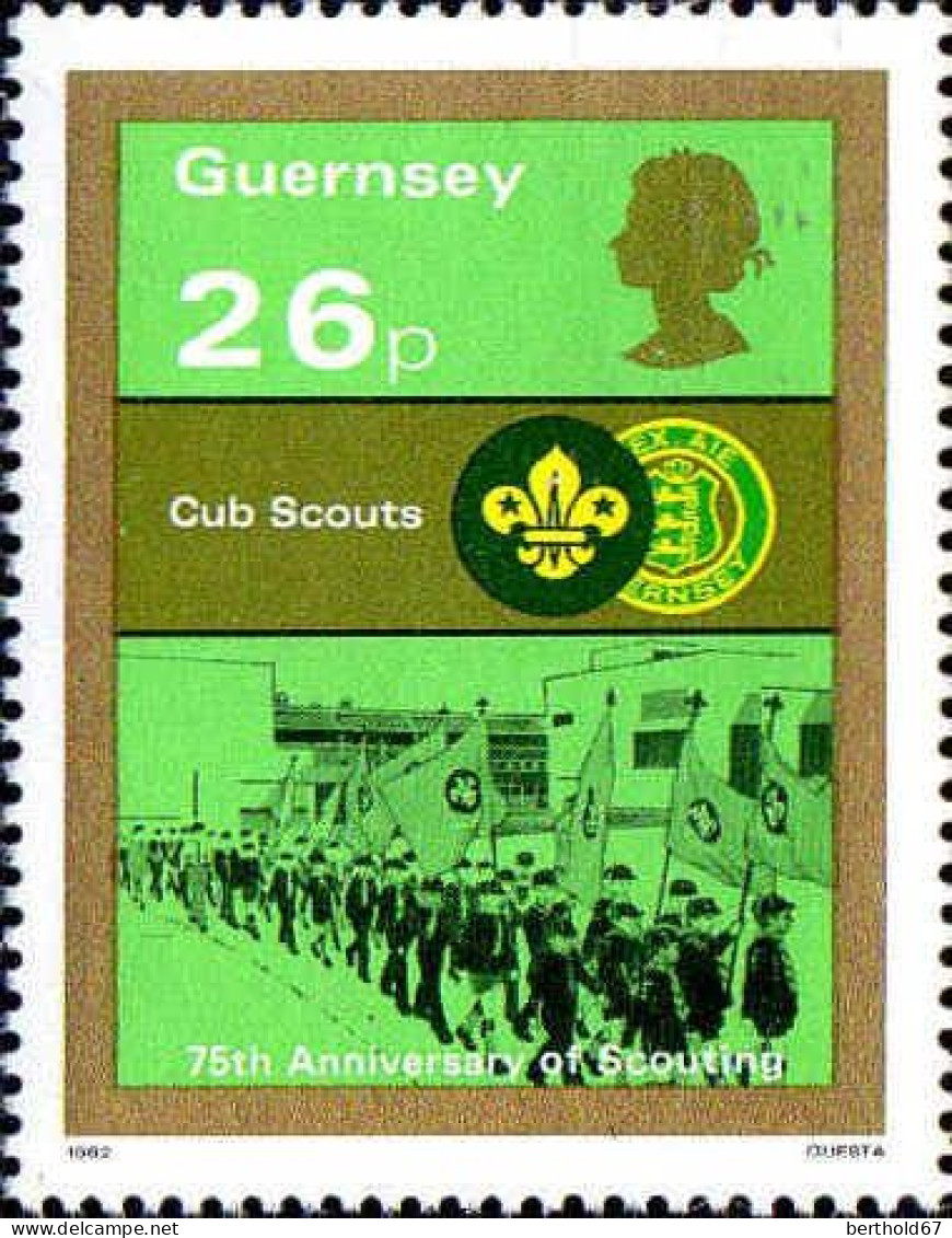Guernesey Poste N** Yv:253/256 75.Anniversaire Du Scoutisme - Guernsey